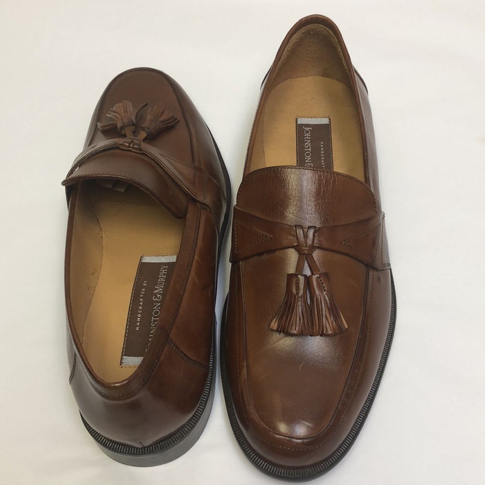 Johnston & Murphy Men Shoes Leather brown 9.5M - Picture 4 of 8